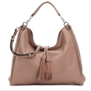 NWT Moda Luxe Taupe Grey Chance Hobo Tassel Bag
